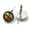 Dragon Eye Glass Leverback Earrings with Brass Earring Pins EJEW-Q798-01O-2