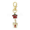 Christmas Theme Alloy Enamel with Rhinestone Pendant Decoration KEYC-JKC00977-02-1