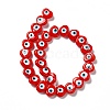 Handmade Evil Eye Lampwork Beads Strands X-LAMP-E023-07C-02-2