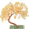 Heart Money Tree Natural Yellow Quartz Bonsai Display Decorations DJEW-G027-16RG-05-4