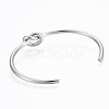 Trendy 304 Stainless Steel Torque Cuff Bangles BJEW-H703-19P-2