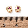 SHEGRACE Brass Magenta Cubic Zirconia Beads XGRQ4H982-681G-B-3