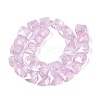 Electroplate Transparent Crackle Glass Beads Strands EGLA-Q135-02A-B04-2