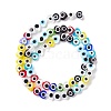 Handmade Evil Eye Lampwork Beads Strands LAMP-F023-A-4