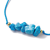 Synthetic Turquoise Braided Bead Bracelets BJEW-JB11155-01-3