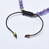 Natural Amethyst Braided Bead Bracelets BJEW-I258-M07-3