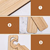 CHGCRAFT 40Pcs 4 Style Blank Wood Plant Labels AJEW-CA0003-79-5