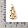 Brass Micro Pave Cubic Zirconia Pendants ZIRC-P121-01G-S-3