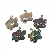 Natural Indian Agate Pendants G-T091-02-1