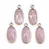 Natural Rose Quartz Pendants G-N326-45D-1