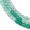 Gradient Color Natural Green Onyx Agate(Dyed & Heated) Beads Strands G-A252-A04-01-4