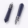 Synthetic Blue Goldstone Pointed Pendants G-F228-07L-RS-2