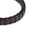 Braided Microfiber Leather Cord Bracelets BJEW-P328-06G-02-2