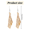 ANATTASOUL 7 Pairs 7 Colors Aluminum Mesh Sequin Rhombus Dangle Earrings for Women EJEW-AN0001-71-2