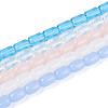 Imitation Jade & Transparent Glass Beads Strands GLAA-N058-4x6mm-A01-1