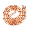 Transparent Electroplate Glass Beads Strands EGLA-N012-08-3