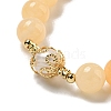 Round Natural Gemstone Beaded Stretch Bracelets BJEW-M315-06-3