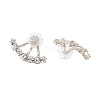 Alloy Glass Rhinestone Stud Earrings EJEW-B051-01P-2