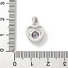 925 Sterling Silver Micro Pave Clear Cubic Zirconia Charms STER-U008-01P-01-3