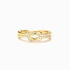 Knot 925 Sterling Silver Micro Pave Clear Cubic Zirconia Finger Rings for Women FS-WG39CEA-12-1