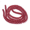 Spray Painted Crackle Glass Beads Strands CCG-Q001-6mm-13-2