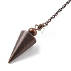 Brass Dowsing Pendulum Big Pointed Cone Pendants KK-H491-04R-2