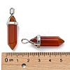 Faceted Bullet Natural Carnelian Double Terminated Pointed Pendants X-G-J261-B08-5