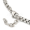 304 Stainless Steel Enamel Box Chain Anchor Link Bracelets for Women BJEW-G717-15P-3