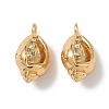 Ocean Style Brass Micro Pave Cubic Zirconia Pendants KK-A280-01B-G-1