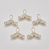 Light Gold Plated Alloy Pendants ALRI-L046-I01-G-AAA-1