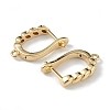 Brass Hoop Earring Findings ZIRC-L097-057G-2