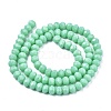 Opaque Solid Color Glass Beads Strands X1-EGLA-A034-P8mm-D14-2