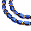 Electroplate Glass Beads Strands EGLA-N008-015E-3