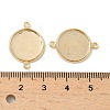 Flat Round Brass Connector Cabochon Settings KK-K414-13A-G-3