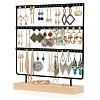 Triple Levels Rectangle Iron Earring Display Stand CON-PW0001-151B-02-1