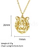 Stainless Steel Geometric Artistic Hollow Animal Pendant Necklaces JK0174-11-1