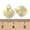 Rack Plating Brass Micro Pave Clear Cubic Zirconia Pendants KK-Z039-16G-3