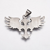 304 Stainless Steel Big Pendants STAS-P225-070AS-2