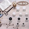 100Pcs 10 Styles Resin Buttons RESI-YW0003-14-3