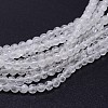 Natural Quartz Crystal Round Beads Strands X-G-J303-01-4mm-1