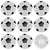10Pcs Sports Balls Alloy Rhinestone Cabochons FIND-SC0023-42-1
