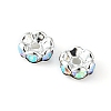 Brass Rhinestone Spacer Beads RB-YW0001-05B-02S-2