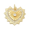 Brass Micro Pave Cubic Zirconia Pendants X-KK-U058-58A-G-1