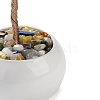 Natural Yellow Quartz & Amethyst Chips Tree Decorations DJEW-M012-01B-2