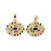 Golden Brass Micro Pave Cubic Zirconia Pendants KK-L209-038G-01-1