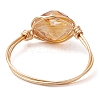 Oval Natural Citrine Finger Rings RJEW-JR00796-5