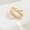 Exquisite Copper Inlaid Zircon Pearl Fashion Ring for Women Party Gift LE9138-4-1