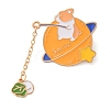 Zinc Alloy Enamel Animal Fishing Pins JEWB-C033-01E-1