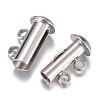 Tarnish Resistant 304 Stainless Steel Slide Lock Clasps LS-STAS-G071-51P-3