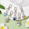 5Pcs 5 Colors Angel Glass Pearl Pendant Decoraiton HJEW-JM01658-2